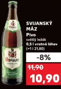 Kaufland SVIJANSKÝ MÁZ Pivo nabídka