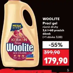 Kaufland WOOLITE Prací gel nabídka