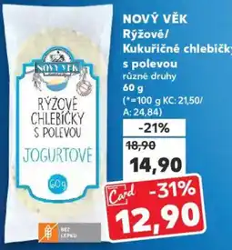 Kaufland NOVÝ VĚK Rýžové/ Kukuřičné chlebíčky s polevou nabídka