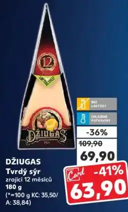 Kaufland DŽIUGAS Tvrdý sýr nabídka