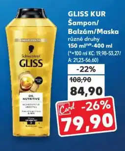 Kaufland GLISS Kur Šampon/ Balzám/Maska nabídka