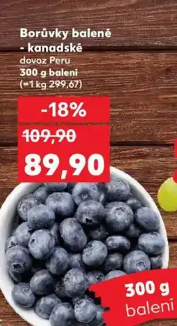 Kaufland Borůvky balené -kanadské nabídka