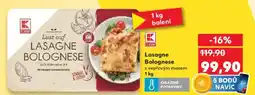 Kaufland Lasagne Bolognese nabídka