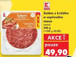 Kaufland Salám z krůtího a vepřového masa nabídka