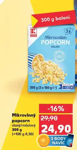 Kaufland Mikrovlnný popcorn nabídka
