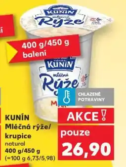 Kaufland KUNIN Mléčná rýže/ krupice nabídka