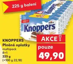 Kaufland KNOPPERS Plněné oplatky nabídka
