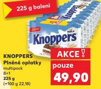Kaufland KNOPPERS Plněné oplatky nabídka