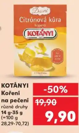 Kaufland KOTÁNYI Koření na pečení nabídka