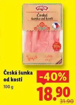 Lidl Česká šunka od kosti, 100 g nabídka