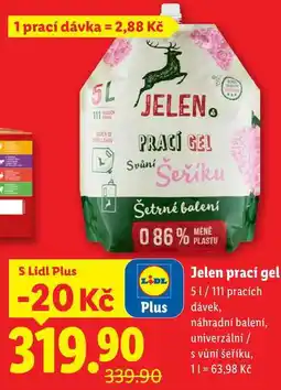 Lidl Jelen prací gel, 5 l/111 PD nabídka