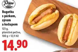 Lidl Bagetka s párkem, sýrem a kečupem, 123 g nabídka