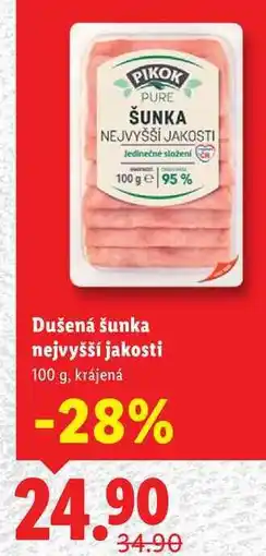 Lidl Dušená šunka nejvyšší jakosti, 100 g nabídka