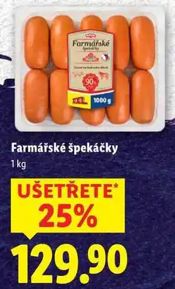 Lidl Farmářské špekáčky, 1 kg nabídka