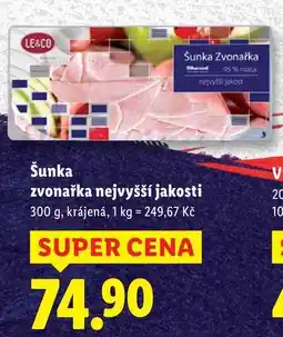Lidl Šunka zvonařka nejvyšší jakosti, 300 g nabídka