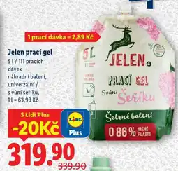 Lidl Jelen prací gel 5 l/111 pracích dávek nabídka