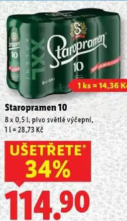 Lidl Staropramen 10, 8x 0,5 l nabídka