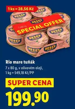 Lidl Rio mare tuňák, 7x 80 g nabídka
