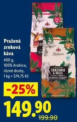Lidl Pražená zrnková káva, 400 g nabídka