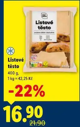 Lidl Listové těsto, 400 g nabídka