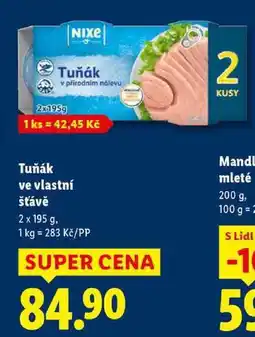 Lidl Tuňák ve vlastní šťávě, 2x 195 g nabídka