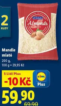 Lidl Mandle mleté, 200 g nabídka