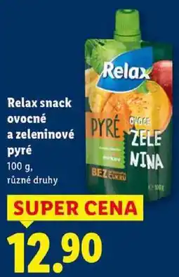 Lidl Relax snack ovocné a zeleninové pyré, 100 g nabídka