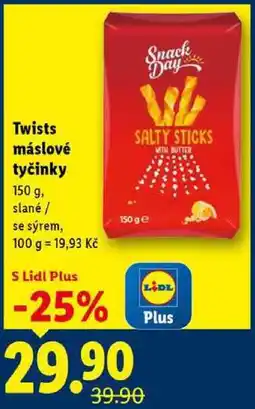 Lidl Twists máslové tyčinky, 150 g nabídka