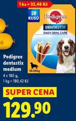 Lidl Pedigree dentastix medium, 4x 180 g nabídka