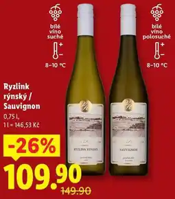 Lidl Ryzlink rýnský/Sauvignon, 0,75 l nabídka