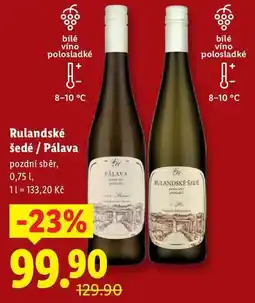 Lidl Rulandské šedé/Pálava, 0,75 l nabídka