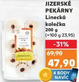 Kaufland JIZERSKÉ PEKÁRNY Linecká kolečka nabídka
