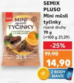 Kaufland SEMIX PLUSO Mini müsli tyčinky nabídka