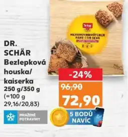 Kaufland DR. SCHÄR Bezlepková houska/ kaiserka nabídka