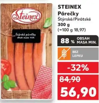 Kaufland STEINEX Párečky Štýrské/Pirátské nabídka