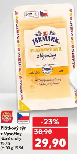 Kaufland Plátkový sýr z Vysočiny nabídka