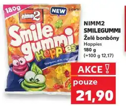 Kaufland NIMM2 SMILEGUMMI Želé bonbóny Happies nabídka