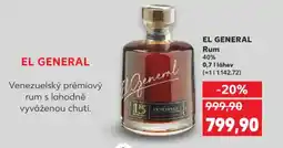 Kaufland EL GENERAL Rum 40% nabídka
