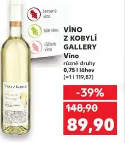 Kaufland VINO Z KOBYLÍ GALLERY Víno nabídka