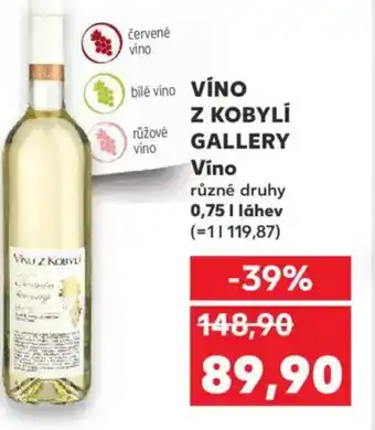 Kaufland VINO Z KOBYLÍ GALLERY Víno nabídka