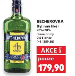 Kaufland BECHEROVKA Bylinný likér 20%/38% nabídka