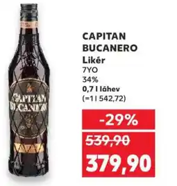 Kaufland CAPITAN BUCANERO Likér 7YO 34% nabídka