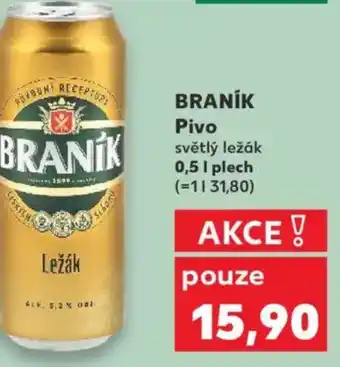 Kaufland BRANÍK Pivo světlý ležák nabídka