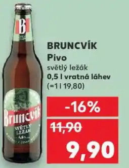 Kaufland BRUNCVÍK Pivo nabídka
