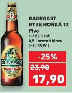 Kaufland RADEGAST RYZE HOŘKÁ 12 Pivo nabídka