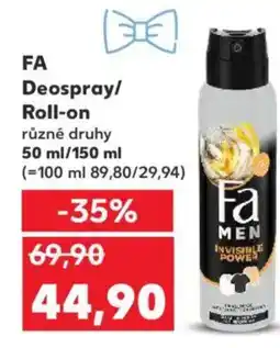 Kaufland FA Deospray/ Roll-on nabídka