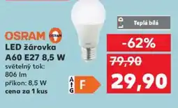 Kaufland LED žárovka A60 E27 8,5 W nabídka