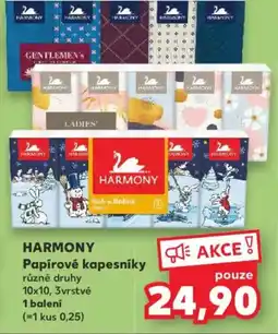 Kaufland HARMONY Papírové kapesníky nabídka