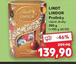 Kaufland LINDT LINDOR Pralinky nabídka