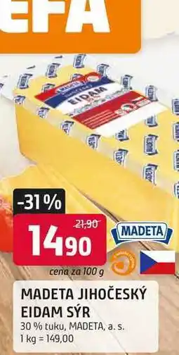 Trefa Madeta Jihočeský eidam 30% 100g, vybrané druhy nabídka